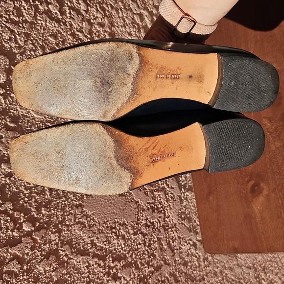 Salvatore Ferragamo Gancini Navy Leather Loafers - Picture 14 of 14